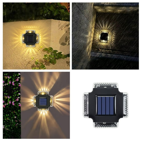 Fence Light \ Warm Color Outdoor Automatic On/off Garden Decorative Light Step Light Terrace