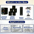 thumbnail image 5 of Acoustic Audio AA5210 Home Theater 5.1 Speaker System with Bluetooth USB and LED Lights, 5 of 6