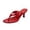 Red, variant on Women'S Leather Kitten Heel Flip Flops Minimalism Round Open Toe Thong Strap High Heel Slide Sandals Summer Prom Party Heeled Dress Sandals Black 36