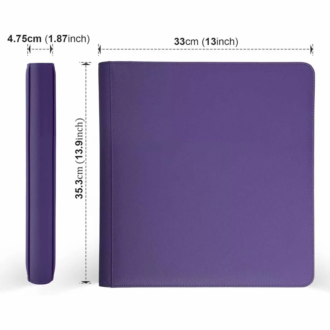 720 Pockets Trading Card Binder, 12-Pocket Card Ablum Compatible with lorcana,MTG,Sports Cards & Other Standard Size Trading Card（Purple)