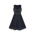 thumbnail image 3 of Women Sleeveless Sequin Sexy Chiffon Black Party Dress XL Years, 3 of 7