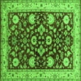 thumbnail image 1 of Ahgly Company Indoor Square Oriental Green Industrial Area Rugs, 4' Square, 1 of 4