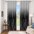 thumbnail image 2 of RisChhery Ombre Botanical Blackout Curtains,2 Panels,42x96 inch,Thermal Insulated Grommet Drapes,Black Gray, 2 of 6