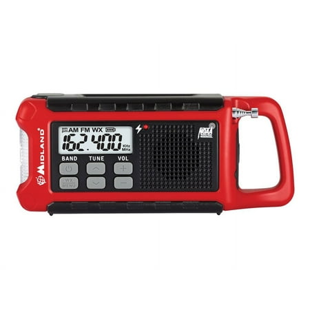 Midland - Weather Alert Radio - Red, Black
