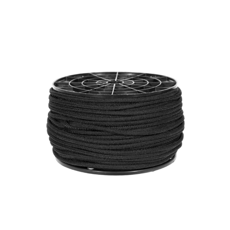PARACORD PLANET – Black Shock Cord – Elastic Bungee Nylon