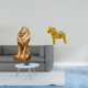 thumbnail image 2 of Figura de león,Estante con estatua de león para escritorio,oficina,decoración del hogar,Figura de escritorio,Estatua tradicional sueca del caballo de Dala,Figura creativa del caballo, 2 of 8