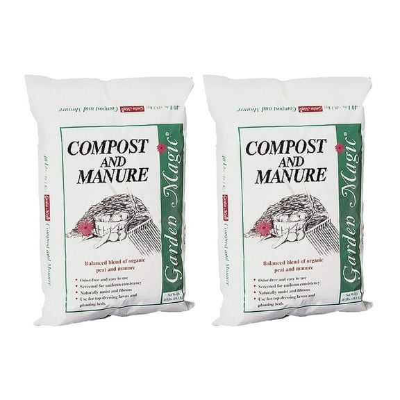 Michigan Peat 5240 Outdoor Garden Compost and Manure Blend, 40 Pound Bag (10 Pack)