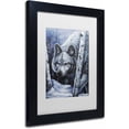 thumbnail image 2 of Trademark Fine Art 'White Wolf' Canvas Art by Jenny Newland, White Matte, Black Frame, 2 of 4