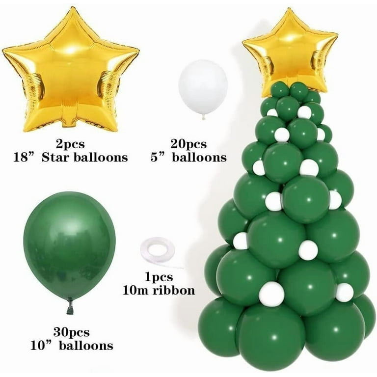 MMTX Christmas Theme Balloon Garland Decoration, Green Christmas