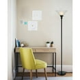 thumbnail image 2 of Cal Lighting 13" Metal and Glass Torchiere Floor Lamp in Black/Frosted White, 2 of 2