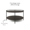 Nathan James Paloma Round Coffee Table for Tea or Cocktail 2Tier