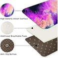 thumbnail image 5 of 2 Pieces Kitchen Rugs, Abstract Anti Fatigue Non Slip Foam Cushioned Light Pink Purple Art Painting Comfort Indoor Floor Mat Runner Rug Set for Laundry Office Sink Bathroom (17"X48"+17"X24"), 5 of 6