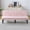 Pink, variant on Euroco Corduroy Accent Chair with Button-Tufted Backrest – Modern Upholstered sofa bed for Living Room or Bedroom