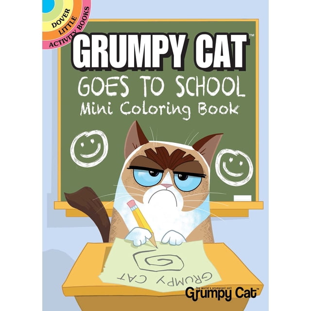 Libro para colorear mini de Grumpy Cat va a la escuela