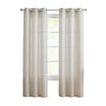 thumbnail image 5 of Modern Elements Hannah Modern 2-Piece Taupe Grid Light Filtering Curtain Set, 5 of 5