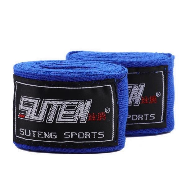 Soidarity 1 par de vendas elásticas para manos de 2,5 metros de largo para adultos, práctica de entrenamiento de boxeo, correas de protección de manos Boxeo azul Soidarity OD0486-01