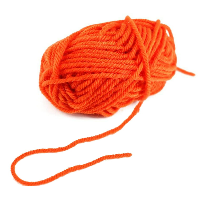 Unique Bargains Lady DIY Craft Crochet Winter Socks Weaving Knitting Yarn Cord String Orange 25g