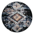 thumbnail image 3 of Unique Loom Morocco Collection Area Rug - Mediterranean (7' Round Navy Blue/Black), 3 of 7