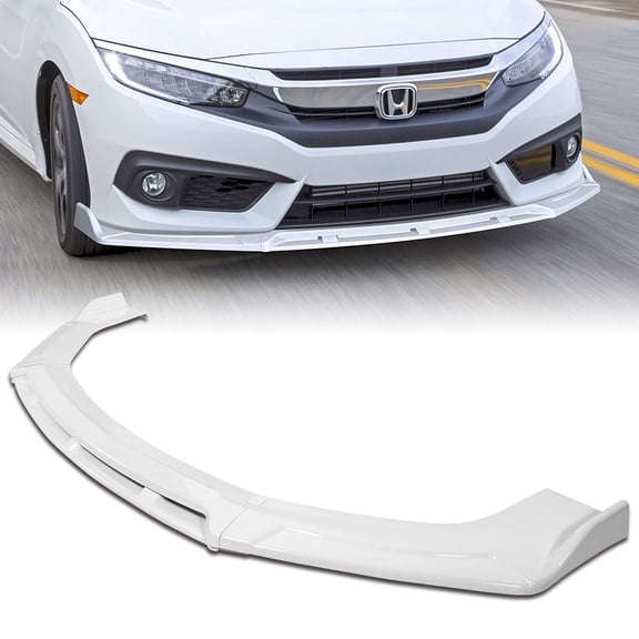 Stay Tuned Performance Universal Painted White Configurable of up 3-Different Style Front Bumper Lip