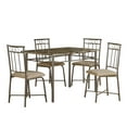 thumbnail image 1 of Monarch Specialties Dining Table Set, 5pcs Set, Small, 48" Rectangular, Faux Marble, Kitchen, Metal, Laminate, Brown Marble Look, Contemporary, Modern, 1 of 3
