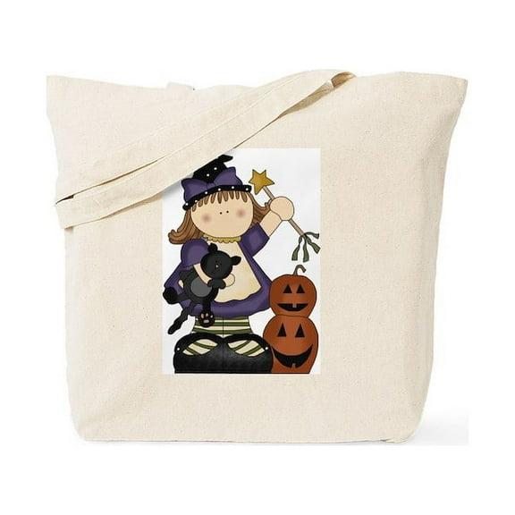 CafePress - Cute Witch Tote Bag - Unisex Canvas Tote Bag, Beige, 1-Piece