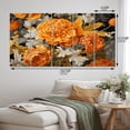 thumbnail image 4 of Designart "Orange Grey Marigold Splendor Marigold Beauty" Floral Metal Art Print Set, 4 of 5