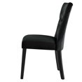 thumbnail image 6 of Side Dining Chair, Set of 2, Black, Velvet, Modern Contemporary, Kitchen Room Cafe Bistro Restaurant Hospitality, 6 of 9