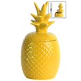 thumbnail image 1 of Urban Trends Collection 44208 40 oz Large Ceramic Pineapple Canister, Yellow, 1 of 1