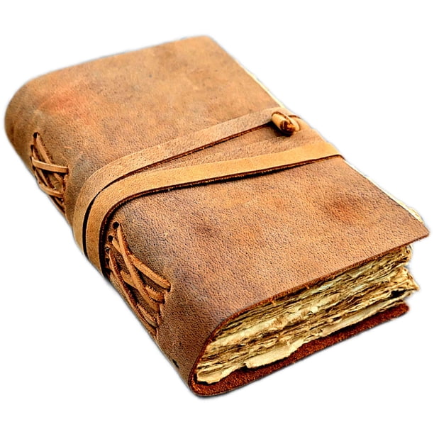 Diario de cuero Modest Goods 23 x 15 cm, caramelo rústico