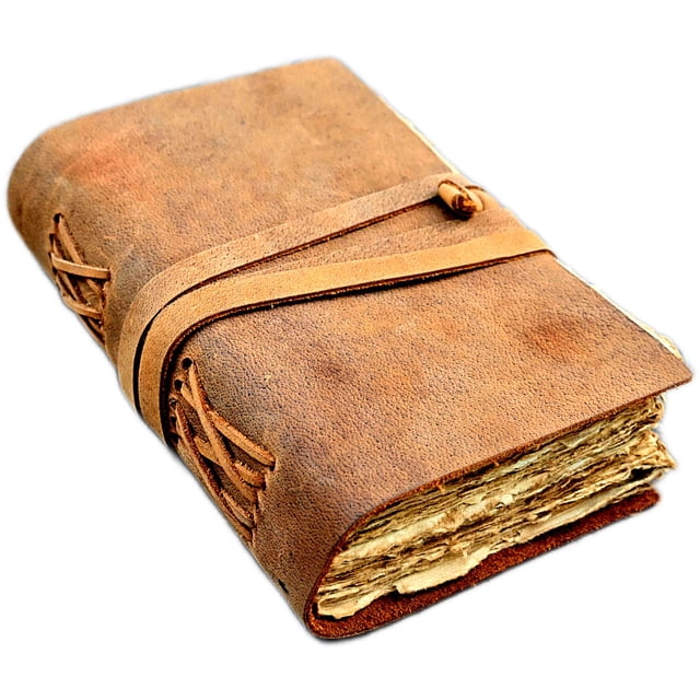 Diario de cuero Modest Goods 23 x 15 cm, caramelo rústico