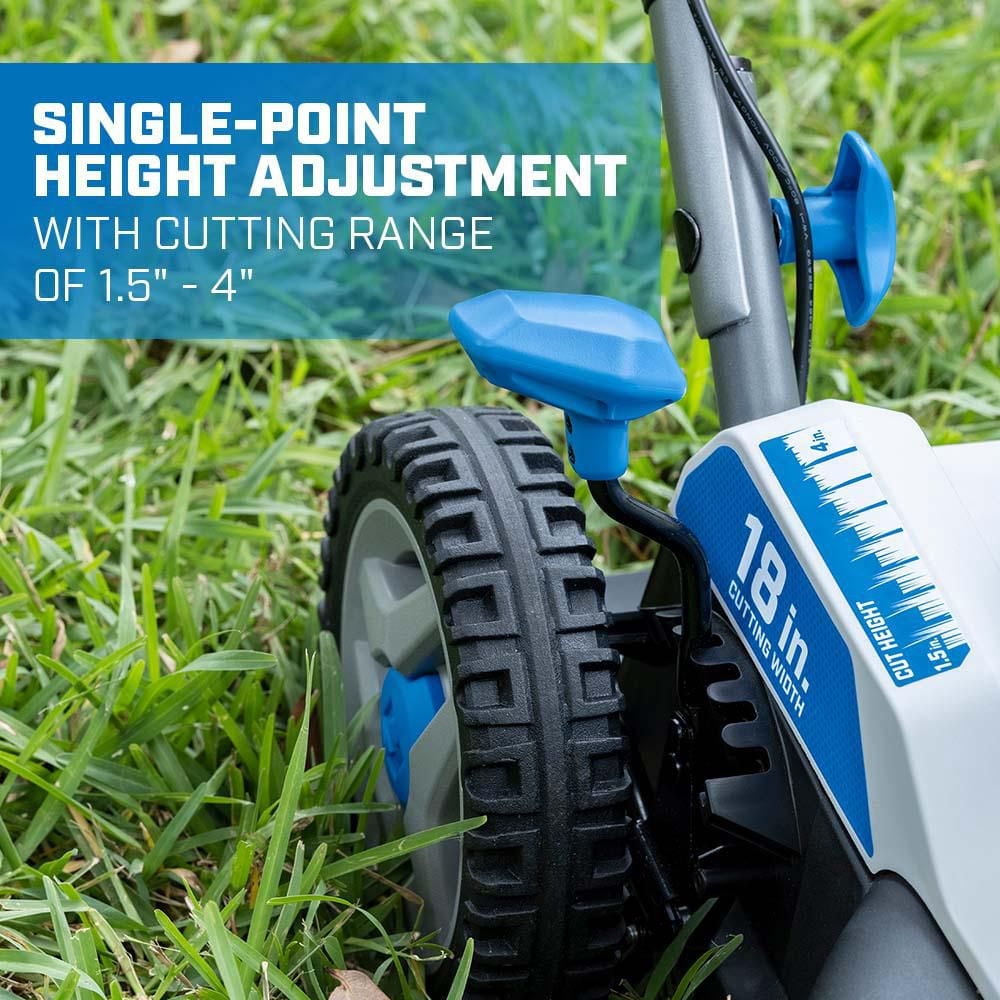 HART 40-Volt Cordless 18-inch Push Mower Kit, (1) 6Ah Lithium-Ion Battery, (1) Battery Charger