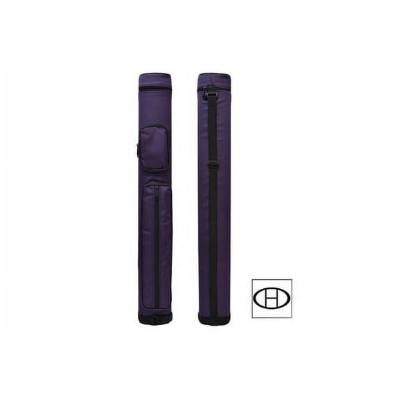 Delta 2x2 Nylon Billiards Pool Cue Stick Case w/ Dividers (Purple) - 2 Butts, 2 Shafts