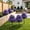 Purple, variant on Artificial Gladiolus Topiary Ball Flowers With Ground Stake Outdoor Faux Plants Weather Resistant Fake Shrub Garden Decor For Porch Patio Landscaping Summer Fall Holiday Home Decoration
