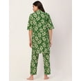 thumbnail image 4 of Moomaya Sleepwear, 3 Pcs Cotton Loungewear Set, Printed Top Pajama & Shrug Night Suit Set, 4 of 9