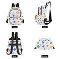 thumbnail image 4 of FORMRS Mini Backpack Purse for Women Travel Daypack Casual Shoulder Bag, Blue Retro Triangles, 4 of 7
