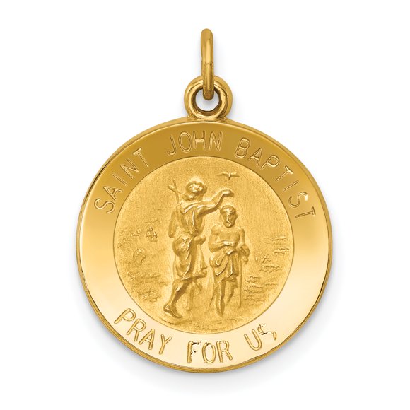 14K Yellow Gold Saint John Baptist Medal Charm