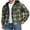 01-Black Light Green, variant on GIRUNS Men's Plaid Shirts Jacket Fleece Flannel Lined Long Sleeve Shirts Sherpa Button Down Coat With Hood Black Light Green L