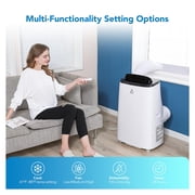 15000 BTU Portable Air Conditioners,5-In-1 Vertical AC with Remote,Cools Up to 850 Sq.Ft,Quiet Operation,Includes Fan,Dehumidifier, Timer Functions,Ideal for Bedroom or Office,Window Kit