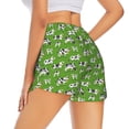 thumbnail image 3 of Bixox Women's Cows With Calfs Green pattern 2 in 1 Running Shorts - Lightweight Athletic Workout Gym Yoga Shorts Liner with Pockets - XX-Large, 3 of 7