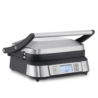 Best Buy: Cuisinart Griddler Stainless Steel 4-in-1 Grill/Griddle and Panini  Press Brushed Stainless-Steel/Black GR-4N