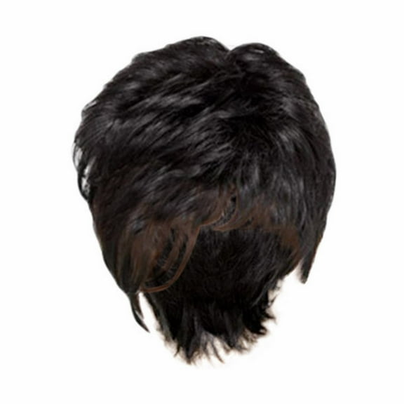 WEIWEIGG Black Wig for Women, Short Curls Wig, No Shedding, Adjustable Comfort Synthetic Wig, Gifts for Mom and Girls