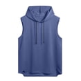 thumbnail image 5 of HBGVBA Men's Hoodie Tank Tops,Workout Sleeveless Muscle Tee,Solid Color Hooded Casual Daily Workout Tank Top, 5 of 5