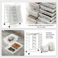 thumbnail image 2 of Costway 15-Drawer Rolling Storage Cart Mobile Organizer with Lockable Wheels Clear, 2 of 6