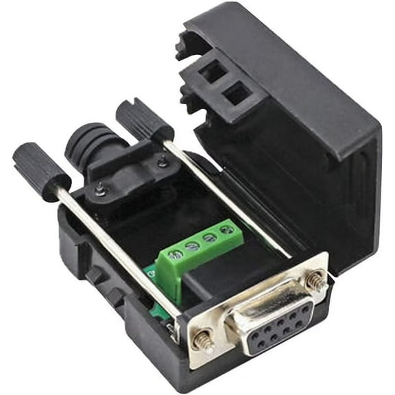 YIOVVOM DB9 Breakout Connector to Wiring Terminal RS232 D-SUB Female Serial Adapters Port Breakout Board Solder-Free Module with case( Female 9P to 3-Position)