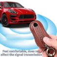 thumbnail image 2 of Funda de cuero genuino Para llave de coche Yashi Para Porsche Cayenne 958 911 Macan Panamera997 944 924 987 Gt3 Cayman Verde, 2 of 5
