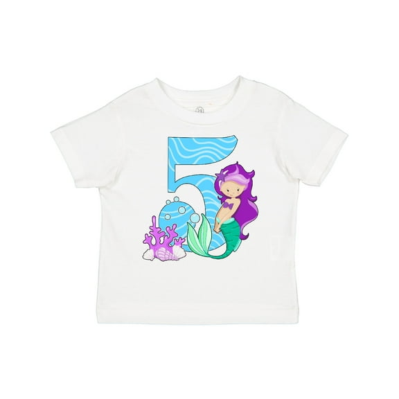 Inktastic Fifth Birthday Mermaid Girls Toddler T-Shirt