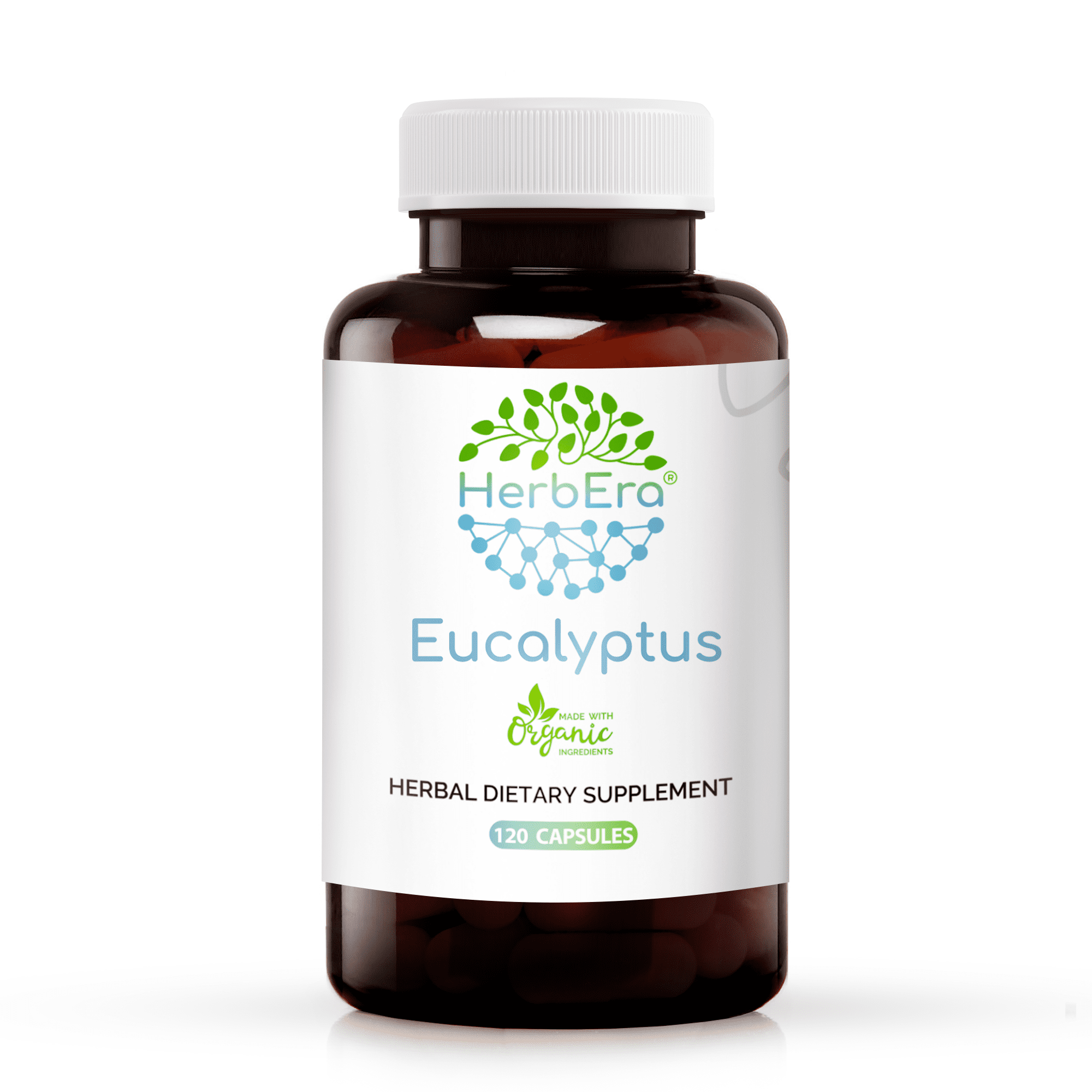 Eucalyptus 120 Capsules, 500 mg, Organic Eucalyptus (Eucalyptus