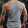 thumbnail image 7 of Men's Summer Ribbed Tank Top Scoop Neck Workout Gym Muscle Tank T-Shirt Sleeveless Undershirt Big and Tall Size L-4XL Gray, 7 of 7