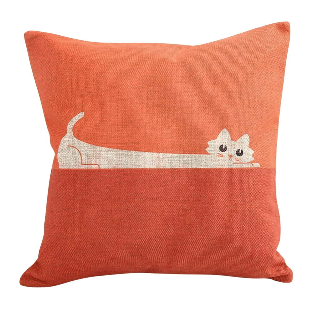Cotton Linen Square Shaped Decorative Pillow Cover Pillowcase