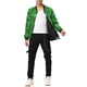 thumbnail image 2 of CHAQUETAS CHIC para Hombres, Chaqueta Bomber con Cremallera y Brillo de Manga Larga, Talla M, Verde Claro, 2 of 6